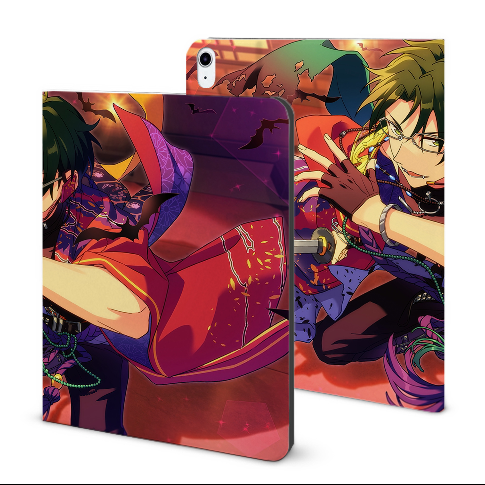 （画像用） あんさんぶるスターズ! Ensemble Stars IPad ケース ブック型 PUレザー TPU 耐衝撃 軽量 薄型 ペン収納なし 全面保護 IPad 各モデル対応